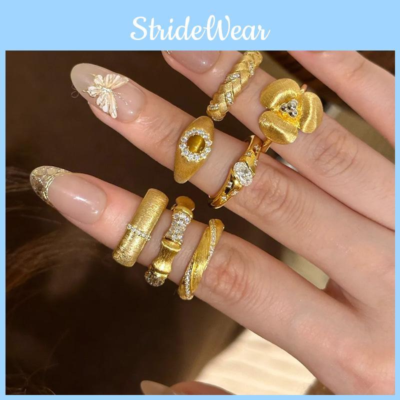 Boutique Copper Unique Ring For Stylish Women With Beautiful Inlays