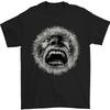 Crazy Skull Face Gothic Biker Style Men's 100% Cotton T-Shirt