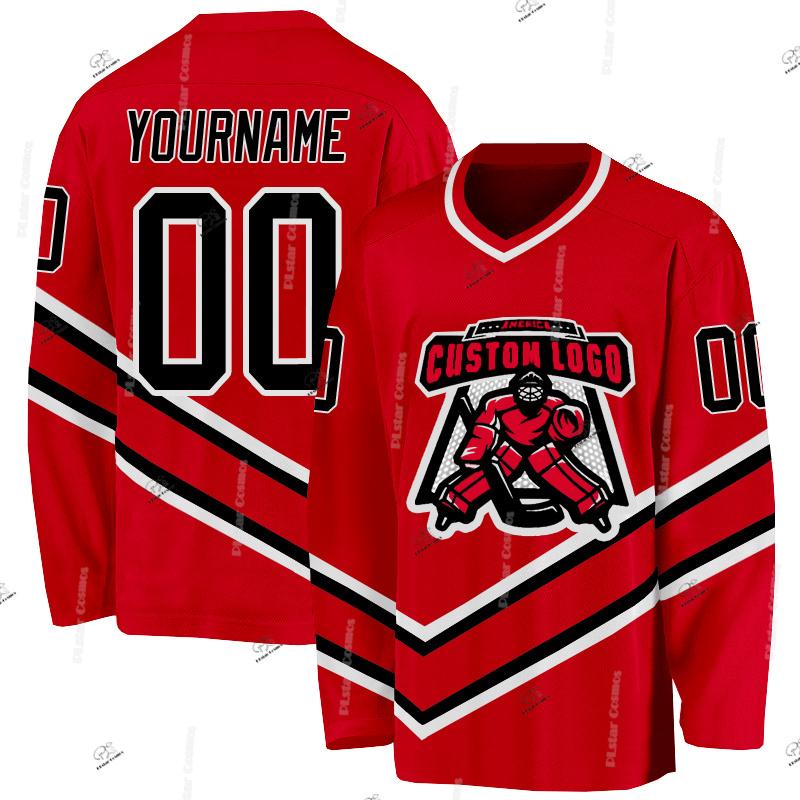 Custom Name Team Suits Gradient Graffiti Colorful Vintage Retro Breathable Pullover 3DPrint Casual V-Neck Hockey Jersey Shirts R