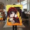 1PC Kurumi Print Flannel Blanket, High quality All Seasons, Home Decor, Warmth and Comfort, Perfect for Christmas Gifts