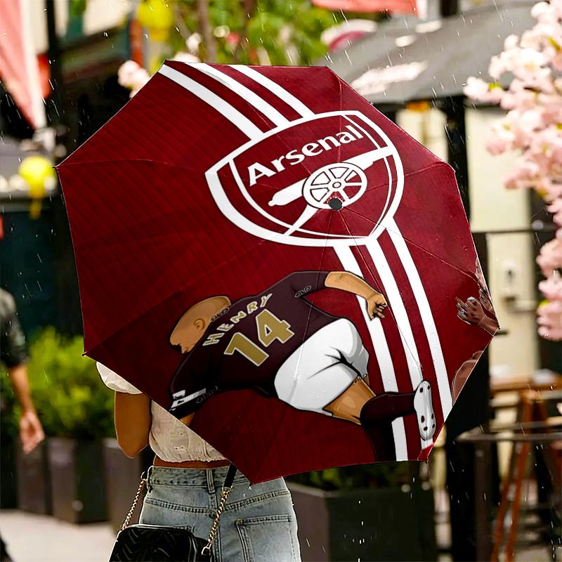 Arsenal F.C Print Umbrella Automatic Opening/ Closing - Portable Foldable Design - Daily Use for Travel/Outdoor - Gift for Birthday