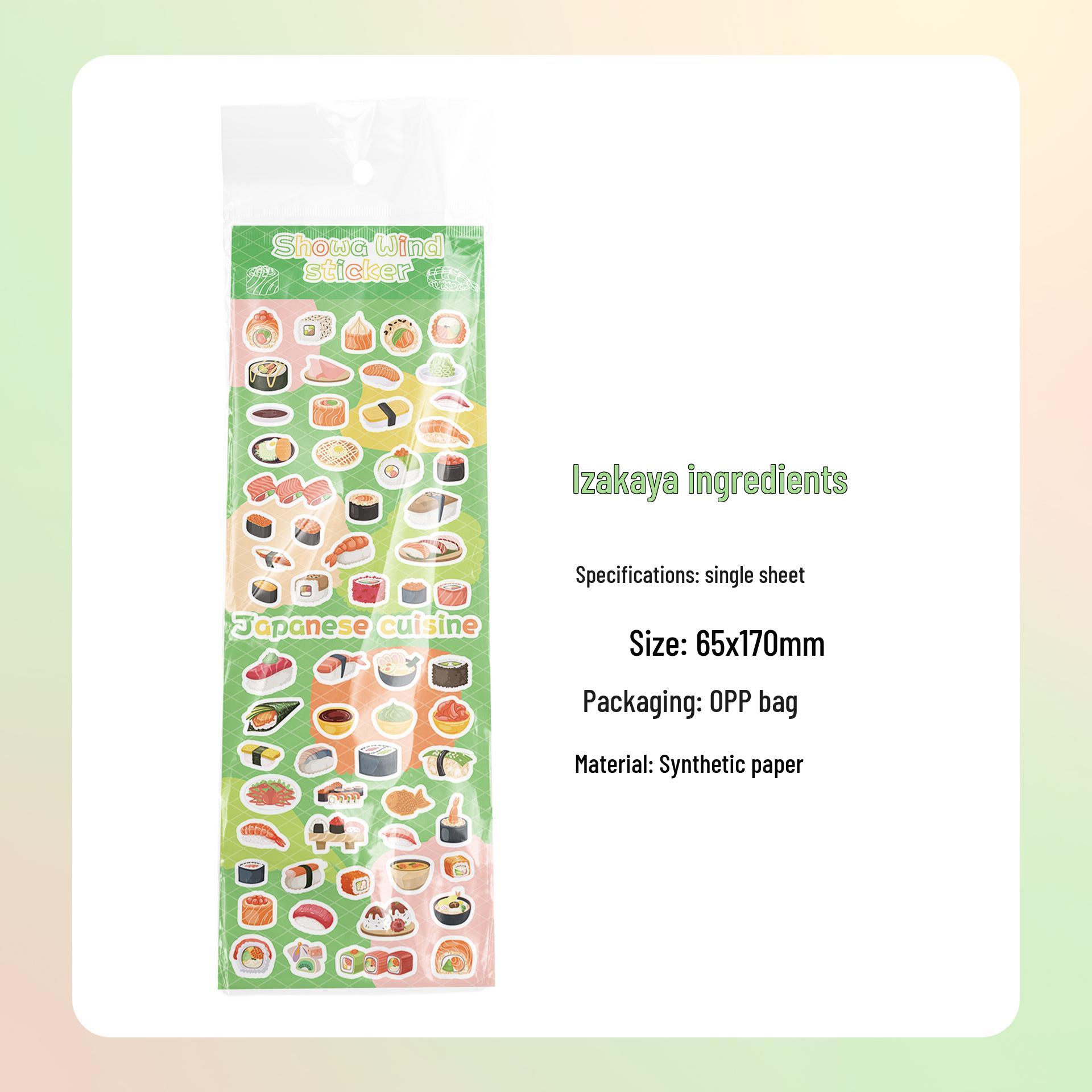 Cute Retro Showa Cartoon Die-Cut Sticker Book 65*170mm