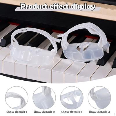 2 Pieces Piano Finger Trainers Exercisers Comfortable Grip Hand Correct Tool for Beginners