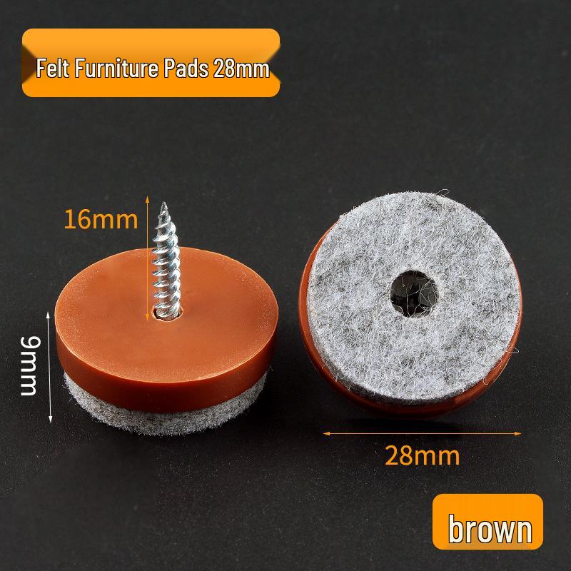 Precision Silent Anti-Slip Leg Pads & Self-Tapping Screws for Chair, Table, and Stool.