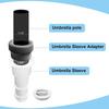 4 st poolparaplystabilisatoradapter gängade adapterhylsor poolparaplyhylsa paraplystänger stabilisator för utomhusbruk