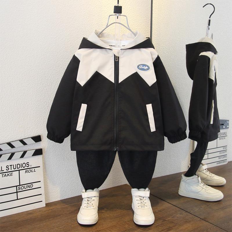 2025 Boys' Stylish Korean Trench Coat - Small & Medium Sizes, Spring Wear