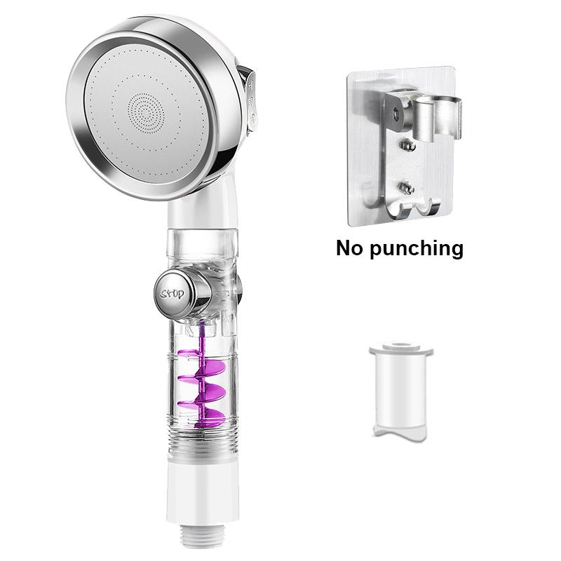 VILOYI Turbocharged Shower Head 3 Modes High Pressure Water Saving Adjustable Handheld Showerhead Massage Filter Rainfall Nozzle