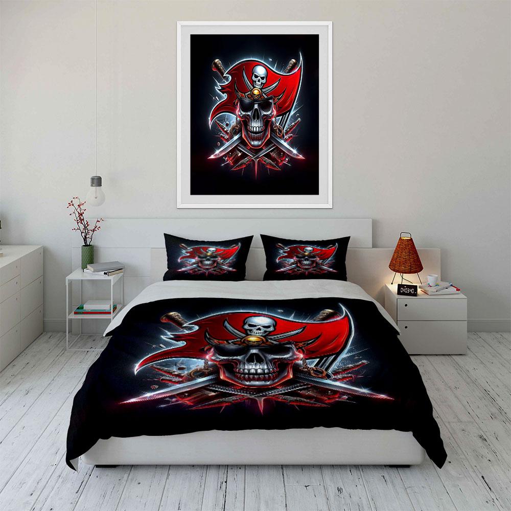 Fiery pirate spirit unleashed Bedding sets Duvet covers Pillowcases(1* Duvet Cover 2* Pillowcases without duvet insert)