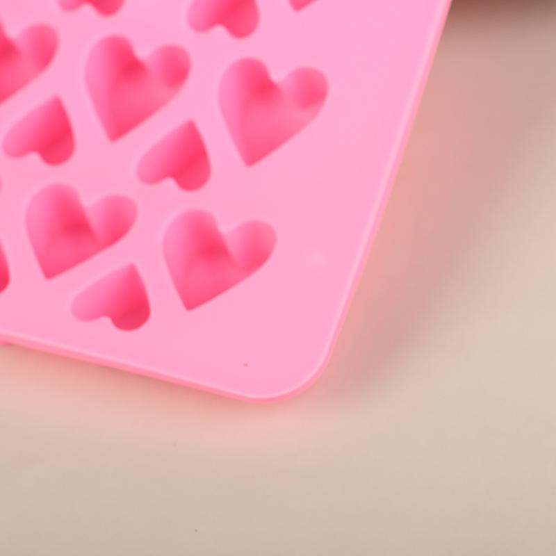 Silikonová forma ve tvaru srdce s 56 dutinami, tácek na kostky ledu, diy čokoládová fondánová forma, 3D pečivo, želé sušenky, pečení, zdobení dortů, nástroje