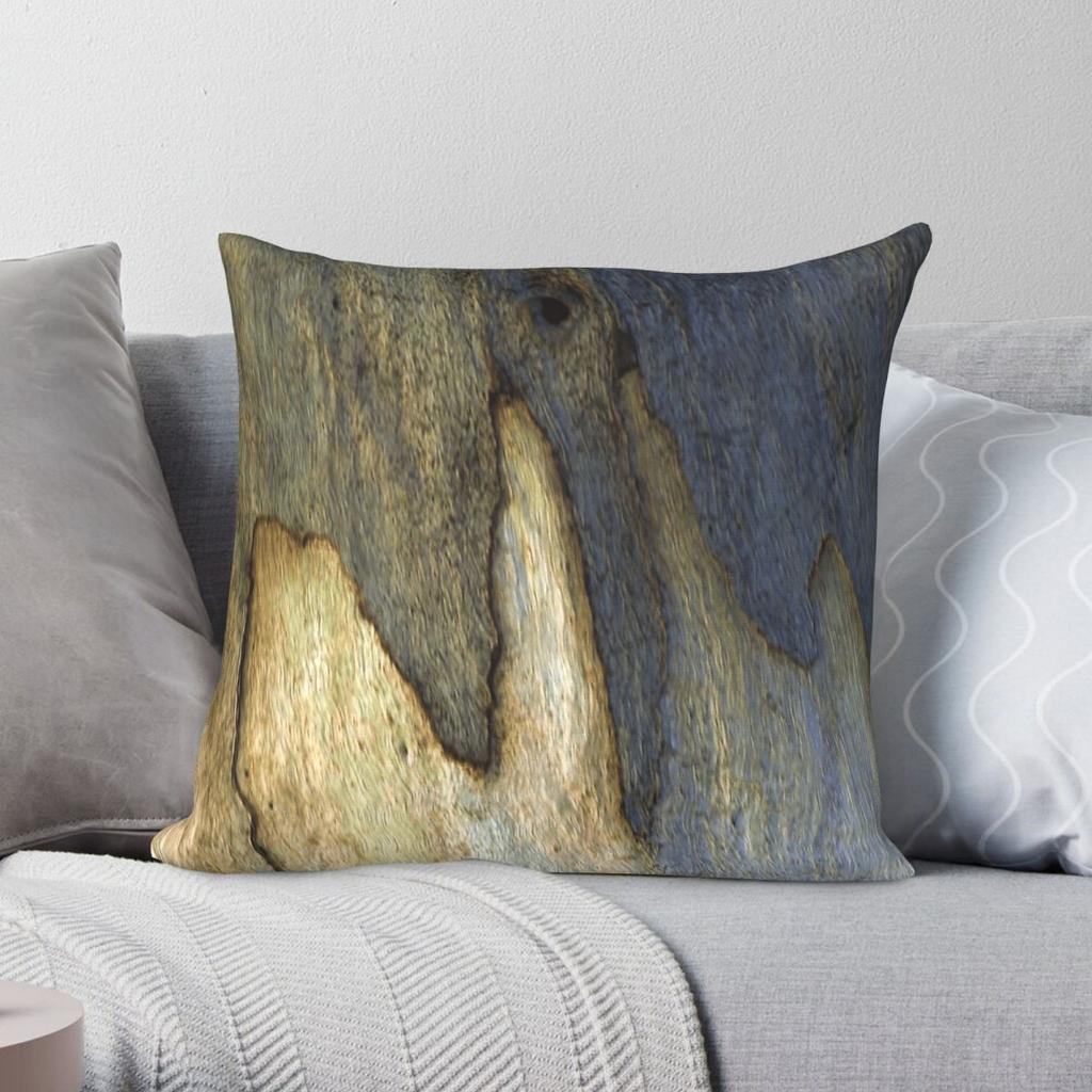 Eucalyptus Tree Bark Rustic Square Pillowcase Polyester Linen Velvet Pattern Zip Decor Pillow Case Home Cushion Cover