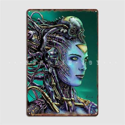 Punk Woman Metal Sign Cave Pub Personalized Cinema Living Room Wall Decor Tin Sign Posters