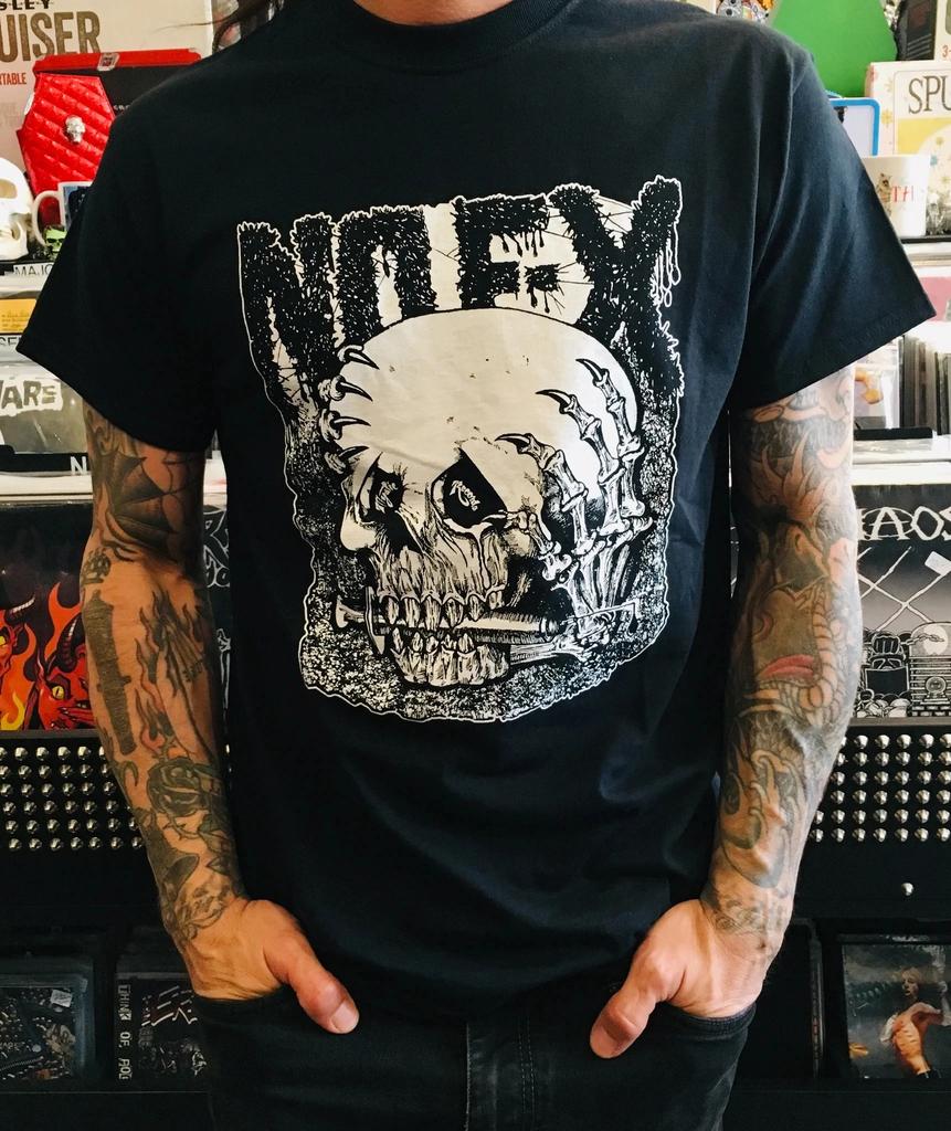 Stylish Black Cotton T-Shirt Featuring NOFX Band Logo and Vintage Group Portrait Print Graphic Oversized Streetwear T-Shirt