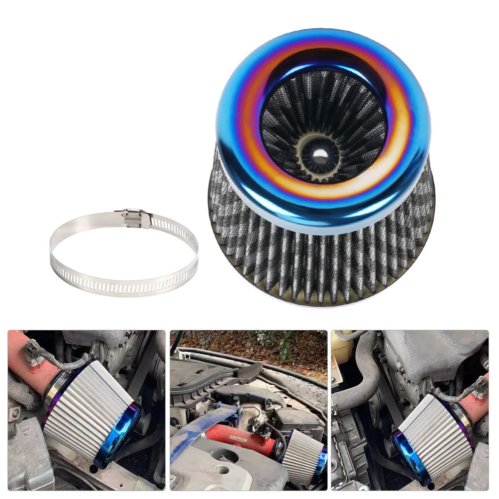 ZS Air Filter Breather Iron Mesh High Flow Air Filter for Car Motorcycle Air