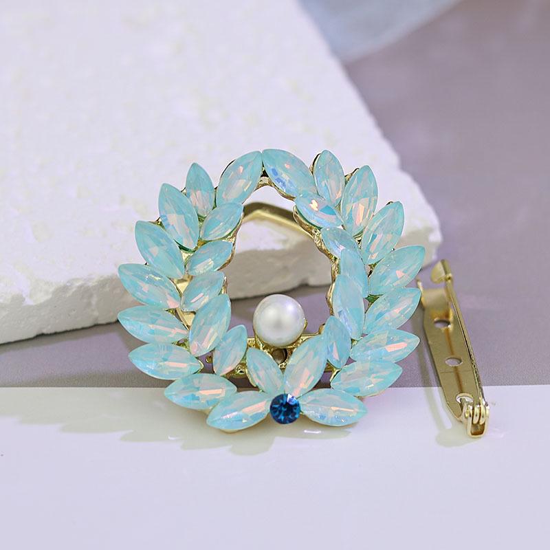 

Красочная филигранная брошь со стразами для шарфа и шали - Универсальная пряжка двойного назначения