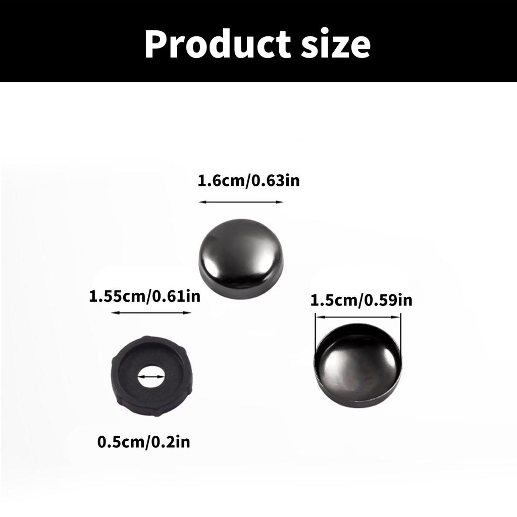 20Pcs 16mm Mirror Screws Cap Decorative Screw with Caps Flat Advertisement Nail Fittings Decorative Nail Screw Cover