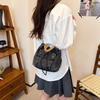 New Korean Style Crossbody Bags Fashiable and Versatile Denim Bucket Bag with Drawstring Casual and Simple Shoulder Bag
