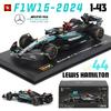 Burago 1:43 Mercedes-AMG Petronas F1 Team W15 2024 #44 Hamilton #63 George Russell Legierung Auto Druckguss Modell Spielzeug Sammlerstück