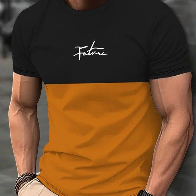 Camisetas informales para hombre, ropa de primavera, camisas ombré, camisetas de manga corta de gran tamaño, camisetas para niños, camisetas Vintage 5XL para hombre