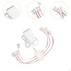 3V 1A Power Supply US Plug 6 Ports Cable Lighting Wiring Kit for Micro Landscape Model Hobby