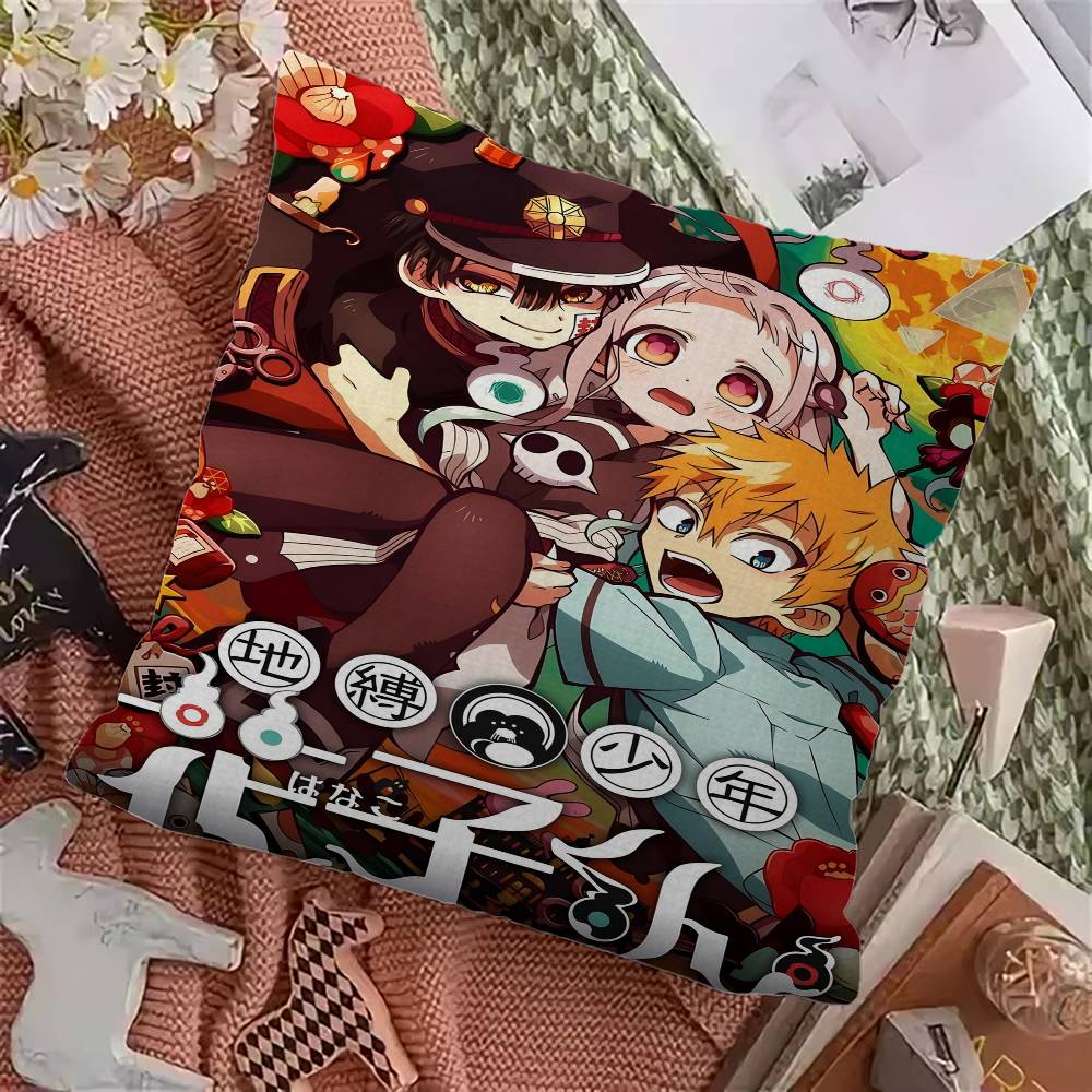 Toilet-Bound Hanako-kun 45*45cm Cushion Cover Pillow Cover Decor Pillowcase Home Pillowcase For Couch Pillow
