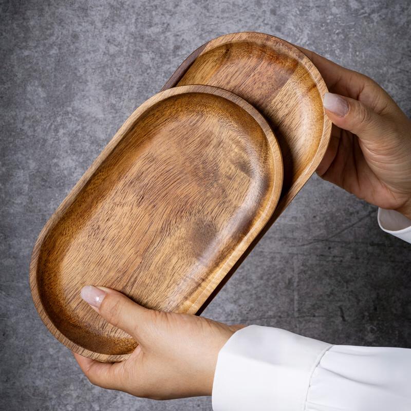 Solid Acacia Wood Serving Tray