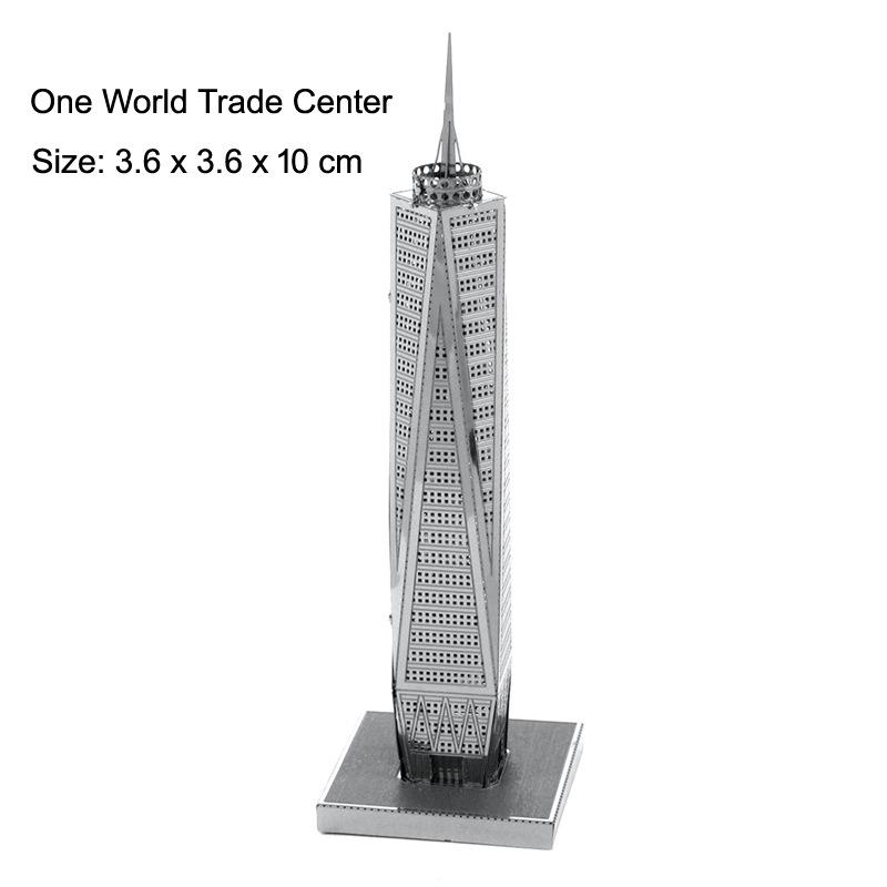 3D Metal Puzzle Architecture Series: Eiffel Tower, Lighthouse, White House, Sleeping Beauty Castle Assembly Model Birthday Gift.