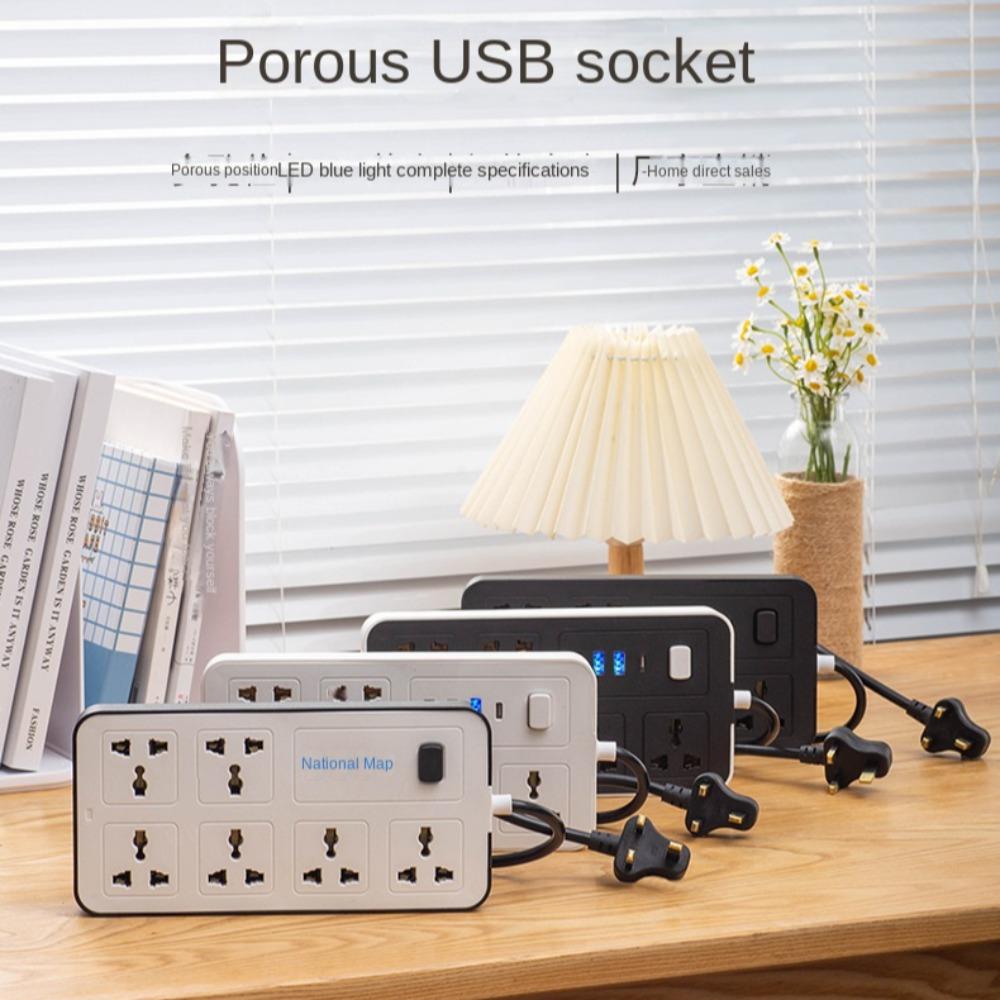 

2 м USB-удлинитель для Великобритании/США/ЕС, сетевой фильтр, удлинительный кабель для быстрой зарядки, домашний офис