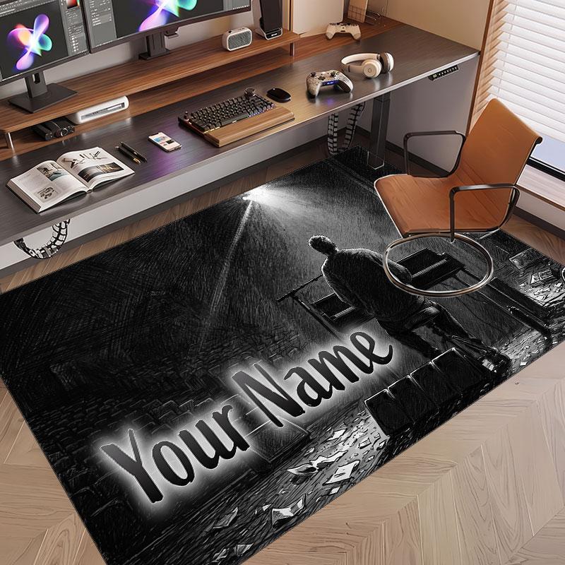 Custom Name Crystal Velvet Rug,Alex Warren Comfortable Anti Slip Floor Mat For Room Decoration