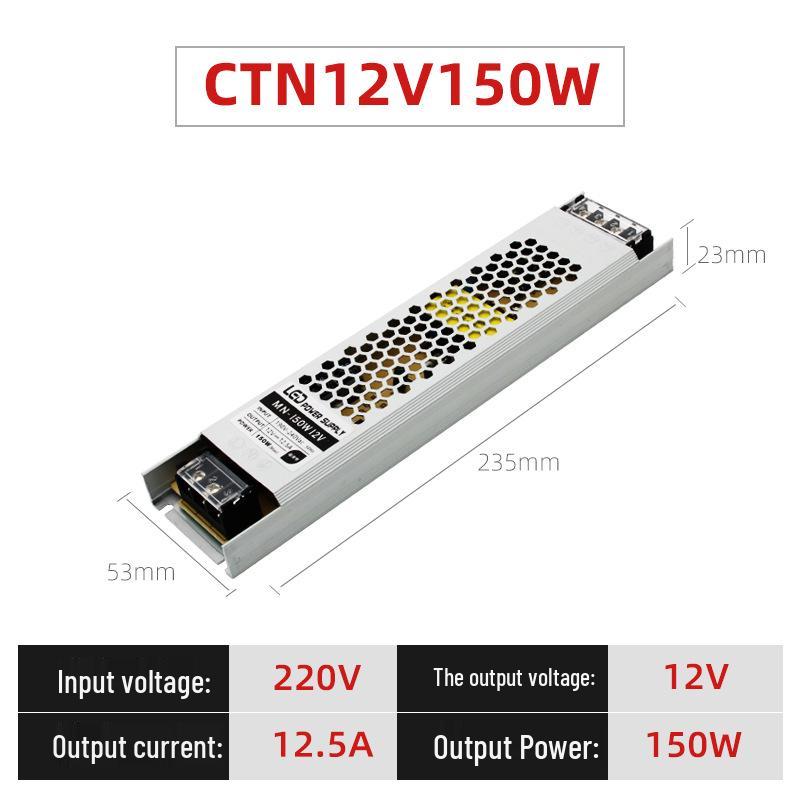 Ultra-Thin 12V DC To 24V LED Strip Power Supply