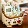 Large Capacity Stationery Storage Box Cartoon Desktop Container Creative Desktop Pen Holder  School