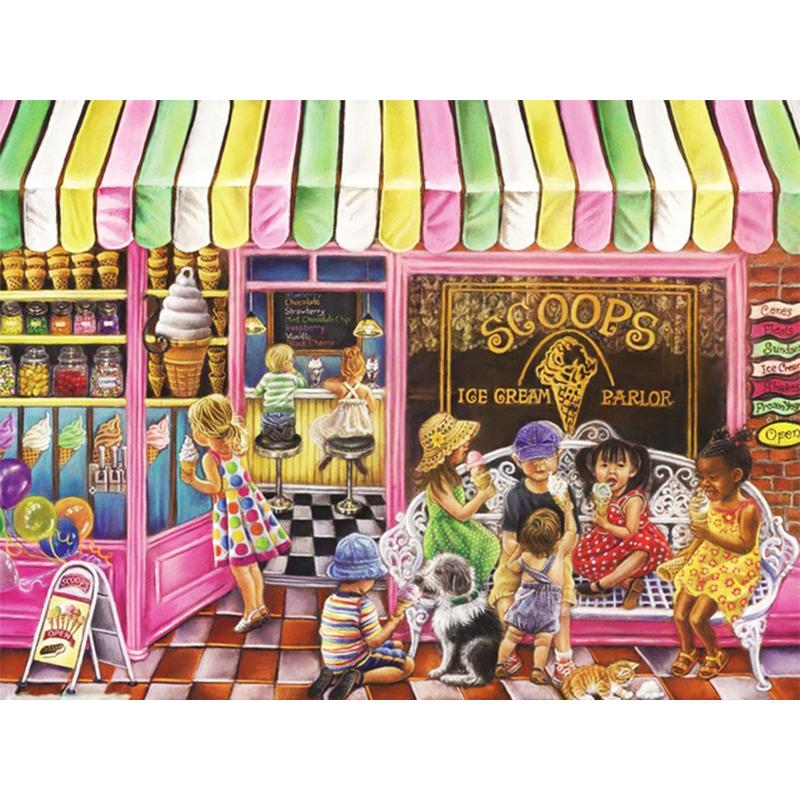 5D Diy Diamant Pictura Peisaj Desene Animat Copii Kit Cusatura Cruce Broderie Rotunda Complet Mozaic Artă Imagine De Decor Strass