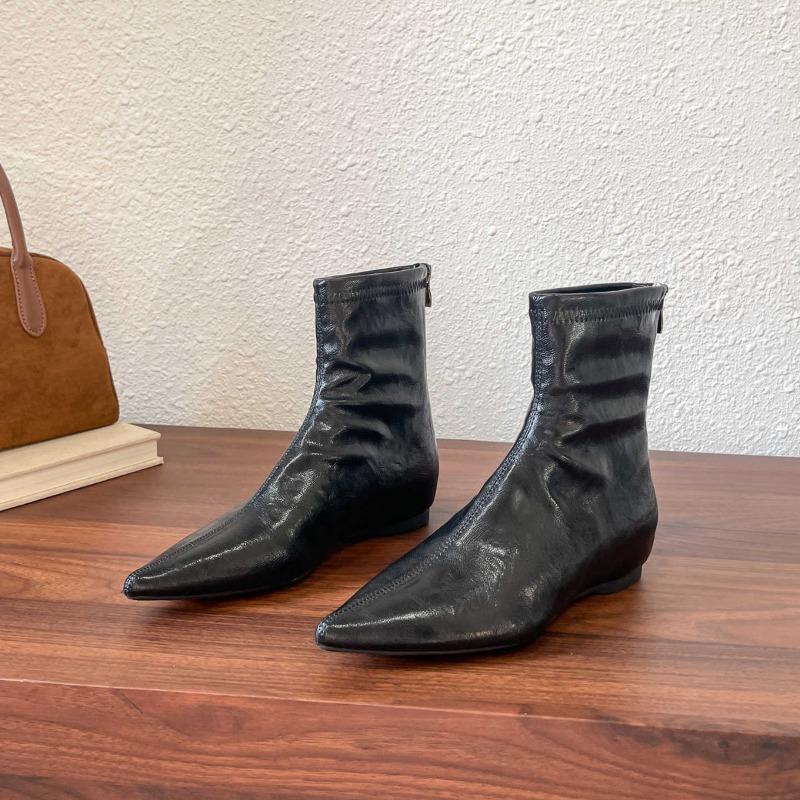 

Retro Wedge Heels, Heightening Boots, Women s Spring-autumn New Style Pointed-toe Shoes, Short Boots 40 чорний