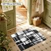 1Pcs Anti Fatigue Kitchen Rugs Black White Geometric Abstract Print Waterproof Non Slip Thick Cushioned Mat