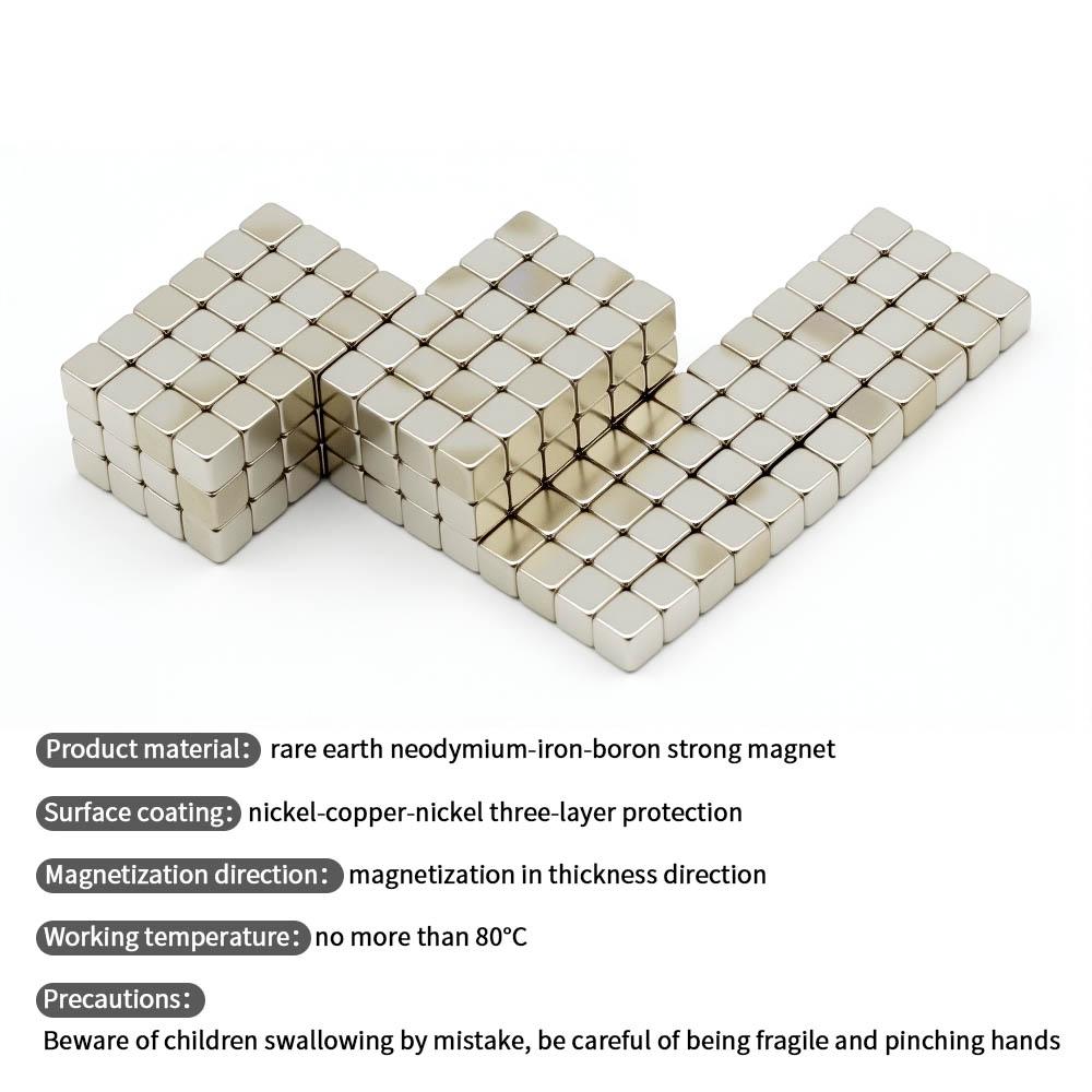 5x5x5mm Super Strong Neodymium Magnet N35 NdfeB Permanent Magnetic imanes Block Powerful Magnets Refrigerator Magnet