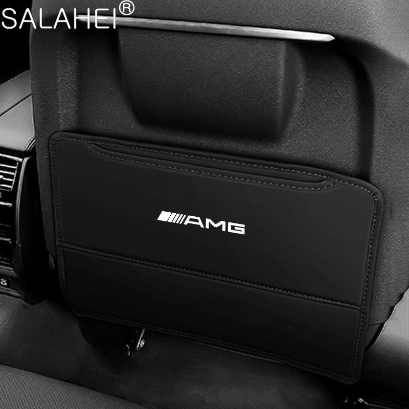 Car Anti-Kick Mats Auto Seat Back Protector Cover For Mercedes Benz AMG W212 W204 W211W168 W213 W205 W210 W124 C E S-Class GLK QU3