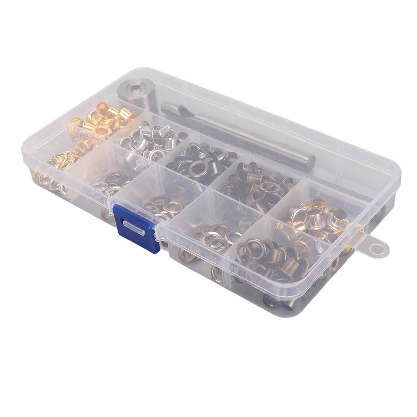 

Grommet Eyelet Kit 1 4 with 320 Metal Eyelets 4 Colors Rust Prevention Leather Eyelet Kit Eyelet Kit for Decorating