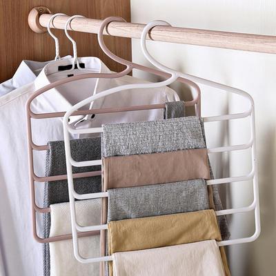 Cintre Pantalon Gain de Place Solide Porteur Construction Plastique Robuste Cintre pour Pantalon pour Chambre à Coucher