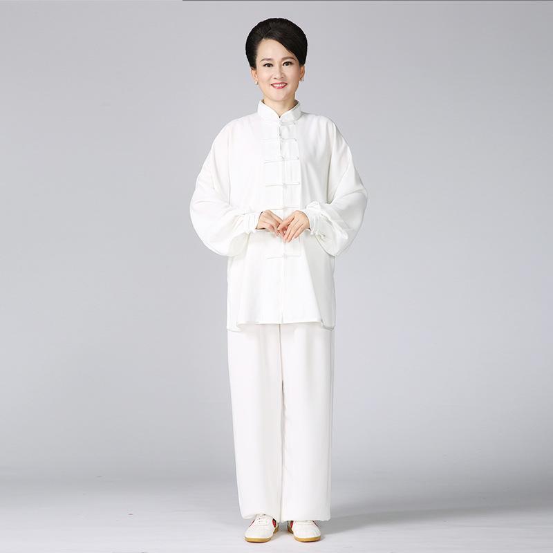 Měkká bavlna Tai Chi Suit Kung Fu Wushu Tai Chi oblečení pro muže a ženy Jaro a podzim Jednobarevné Cvičební oblečení pro bojová umění Jóga Taekwondo