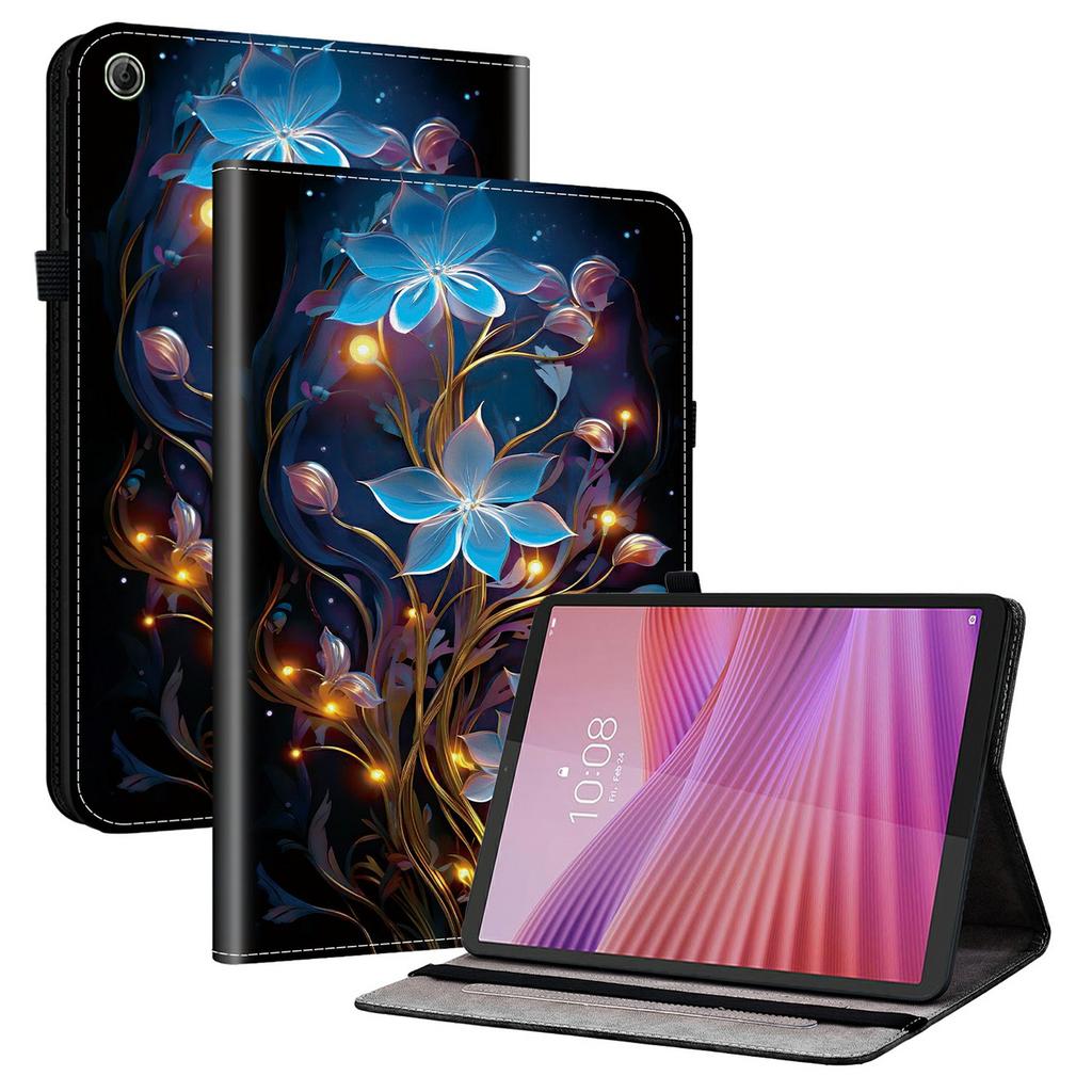For Lenovo Tab K9 Leather Case Pattern Printed Stand Tablet Cover with Card Slots