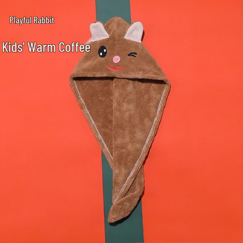 Cute Absorbent Quick-Dry Hair Towel Wrap for Women & Kids