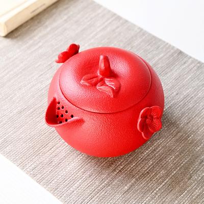 NEUES Gutes Kaki Erdnuss Reise-Set Retro-Stil Kung Fu Kreativ Tragbar Schnelle Teetasse Handgehaltene Teekanne