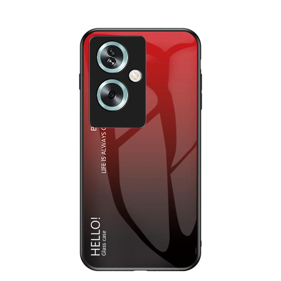 Fashion Gradient Tempered Glass Case For Vivo V30 V40 SE V25 V27 V23 Realme C65 C51 C61 OPPO A40 A98 A78 A79 A74 A80 5G A60 Colorful Back Phone Cover