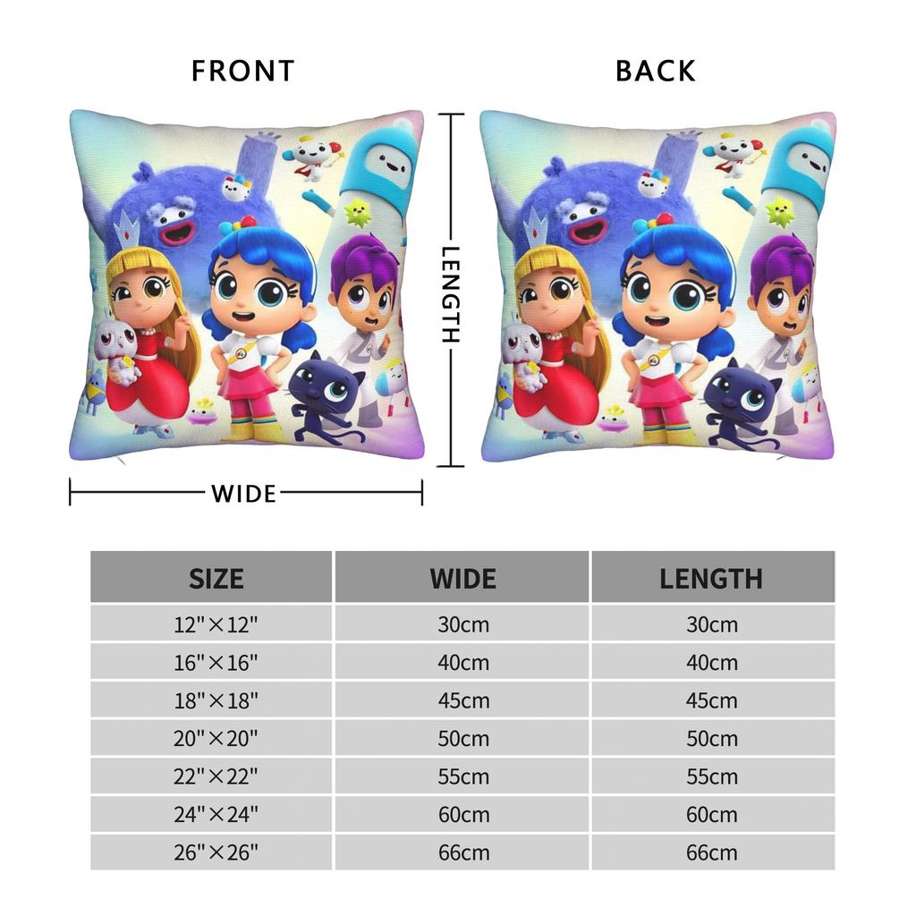True Rainbows Kingdoms Anime Square Pillow Covers Polyester Home Cushion Cover Funny Decorative Pillowcase 40*40