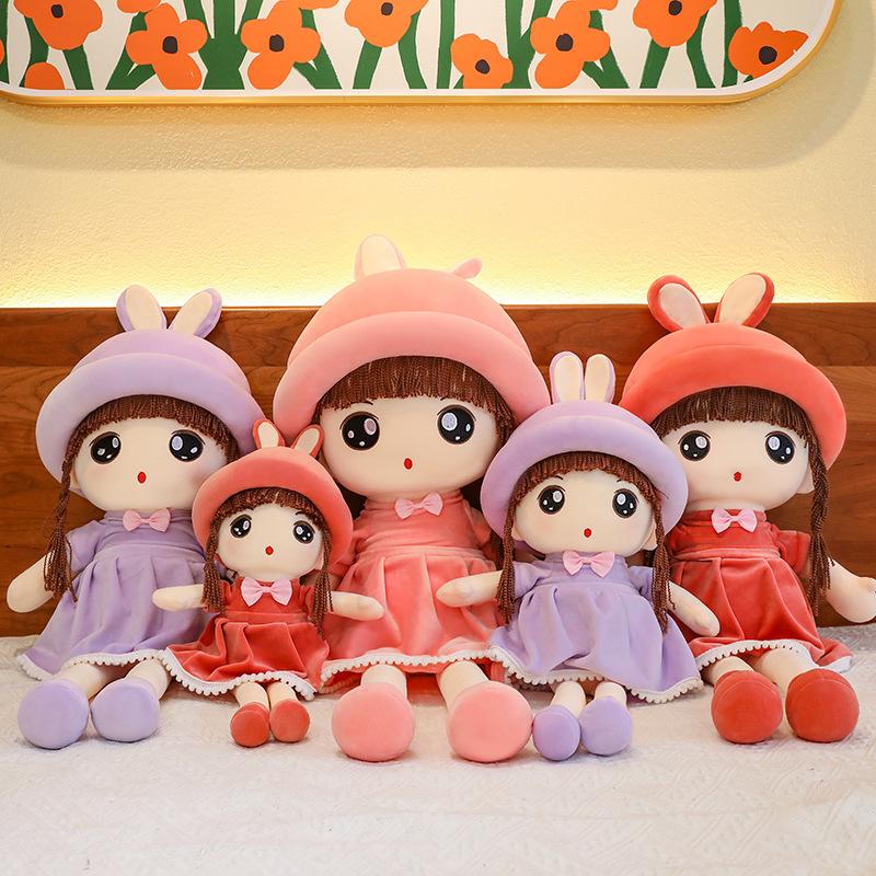 45Cm Kawaii Plush Girl Doll Rabbit Ears Soft Plush Doll Cute Plush Toy Girl Toy Children Birthday Christmas Gift