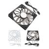 140mm ARGB PWM Fan Ultra Thin Fan Speed 300‑1100RPM 76.5CFM Hydraulic Bearing Silent Computer Case Fan 15 Blade ABS for Office
