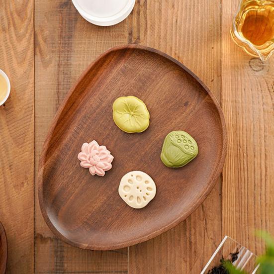 Wooden Display Tray Small Round Rustic Serving Platter Candle Holder Jewelry Tray Farmhouse Modern Home Decor
