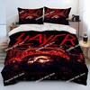 3D Slayer Heavy Metal Band Music Bedding Set Printed Single Comforter Quilt Bed Duvet Cover Pillow Case 3 Pieces Kids Adult Size
