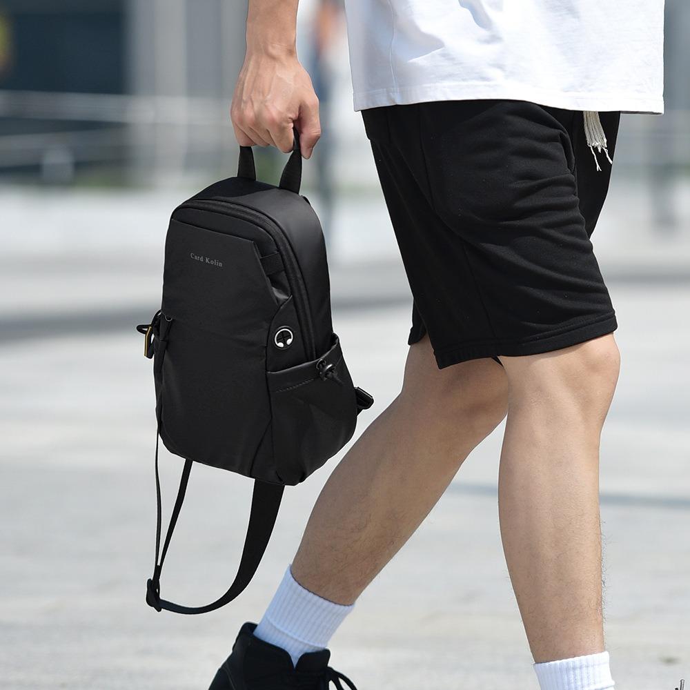 Men Large Capacity Chest Bag, Casual Multifunctional Crossbody Shoulder Bag for Commute