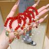 8mm Natural Red Agate Bracelet - Zhao Lusi Xu Yan Inspired, Elegant Niche Design, Light Luxury Crystal, Perfect Small Gift