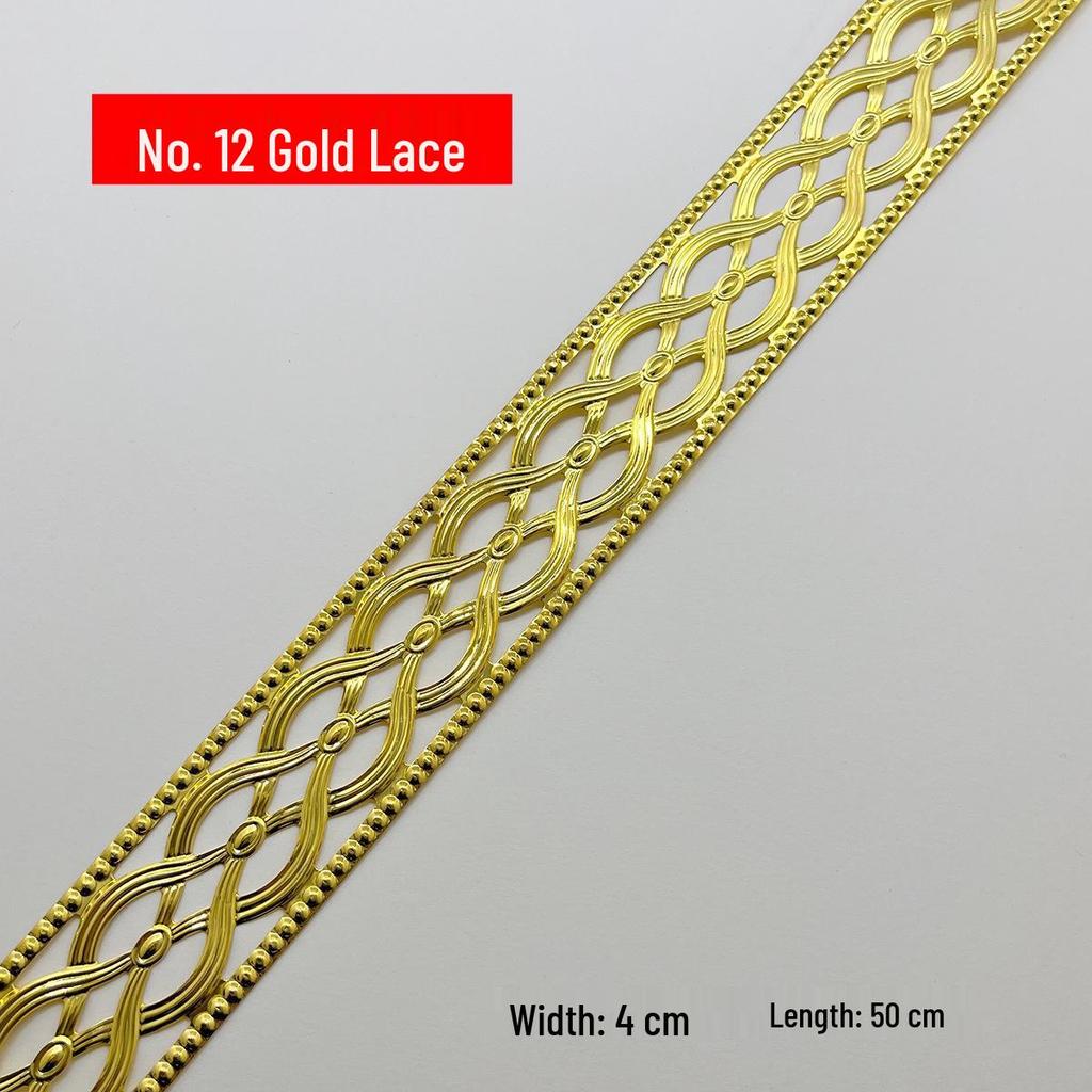 Decorative Wrought Iron Lace Strips In Gold & Silver for Photo Frames